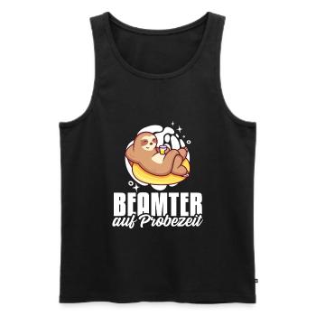 Beamter auf Probezeit - Beamter Kaffee Beamtin Ges - Männer Premium Bio Tank Top - Schwarz - Vorne - Michal (187cm)