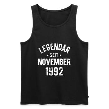 30. Geburtstag 30 Jahre Legendär seit November 199 - Männer Premium Bio Tank Top - Schwarz - Vorne - Michal (187cm)
