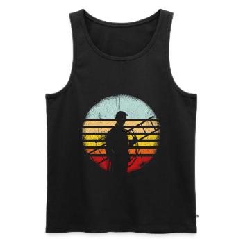 Schornsteinfeger Schornstein Vintage Kaminfeger Ge - Männer Premium Bio Tank Top - Schwarz - Vorne - Michal (187cm)