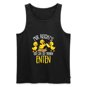 Mir reichts ich geh zu meinen Enten Entenzüchter S - Männer Premium Bio Tank Top - Schwarz - Vorne - Michal (187cm)
