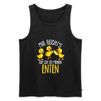 Mir reichts ich geh zu meinen Enten Entenzüchter G - Männer Premium Bio Tank Top - Schwarz - Vorne - Michal (187cm)