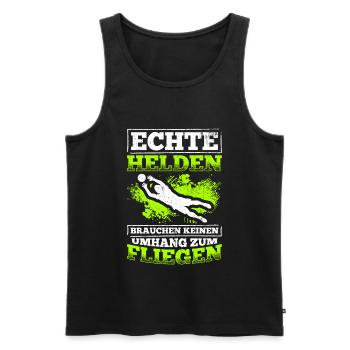 Torwart Shirt Fußball Handball Torhüter Torwart Ge - Männer Premium Bio Tank Top - Schwarz - Vorne - Michal (187cm)