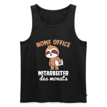 Home Office Mitarbeiter des Monats Spruch Homeoffi - Männer Premium Bio Tank Top - Schwarz - Vorne - Michal (187cm)