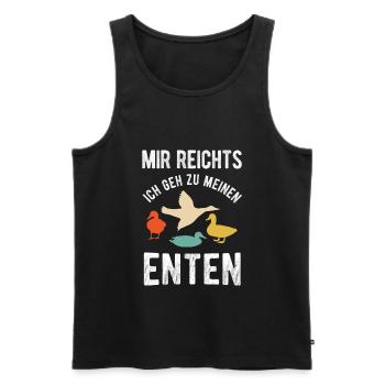 Mir reichts ich geh zu meinen Enten Entenzüchter G - Männer Premium Bio Tank Top - Schwarz - Vorne - Michal (187cm)