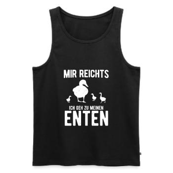 Mir reichts ich geh zu meinen Enten Entenzüchter S - Männer Premium Bio Tank Top - Schwarz - Vorne - Michal (187cm)