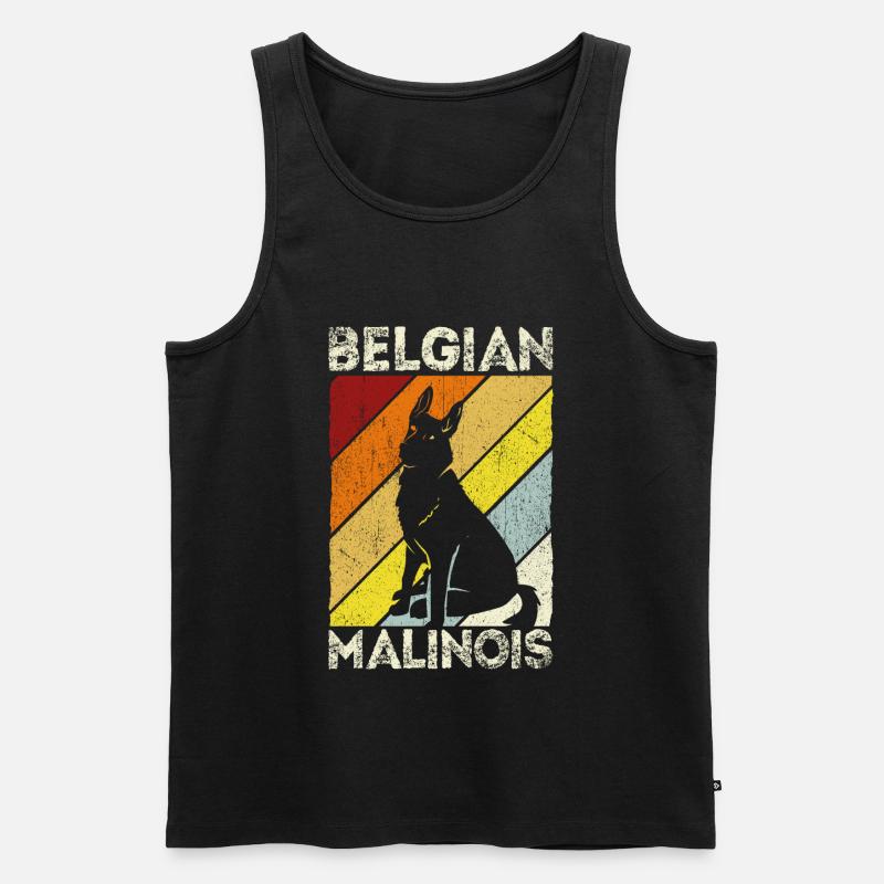 Belgian Malinois Hunde - Männer Premium Bio Tank Top - Schwarz