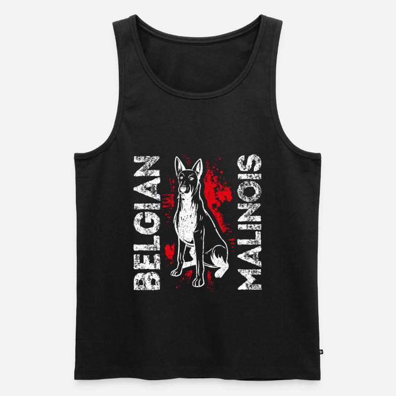 Belgian Malinois Hunde - Männer Premium Bio Tank Top - Schwarz