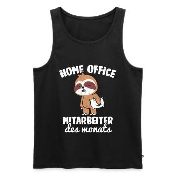 Home Office Mitarbeiter des Monats Faultier Homeof - Männer Premium Bio Tank Top - Schwarz - Vorne - Michal (187cm)