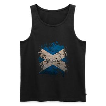 ECOSSE Drapeau Ecosse Drapeau Drapeau Patrie - Débardeur bio Premium Homme - noir - Devant - AI Model Male 178 light (178cm)