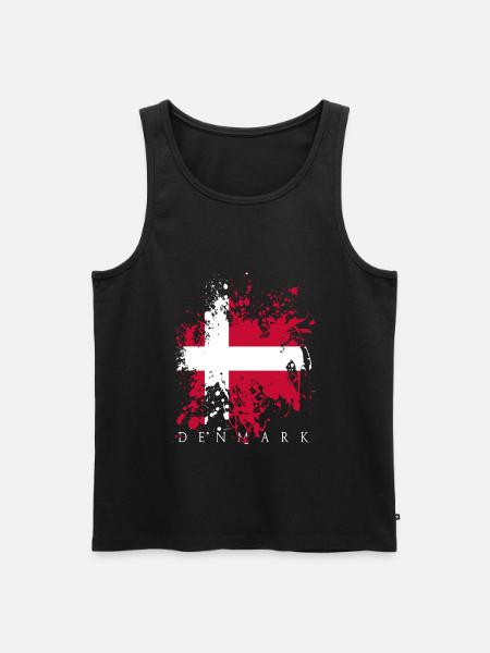 Danmark Danmark Dansk Københavns flagflag - Herre Premium økologisk tanktop - sort