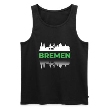 Bremen Green State German cities Location Travel - Men's Premium Organic Tank Top - black - Front - Michal (187cm)