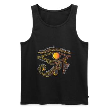 Eye of Horus Ägypten Pharao Nil Magisch Auge - Männer Premium Bio Tank Top - Schwarz - Vorne - Michal (187cm)