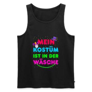 Mein Kostüm ist in der Wäsche | Karneval Fasching - Männer Premium Bio Tank Top - Schwarz - Vorne - Michal (187cm)