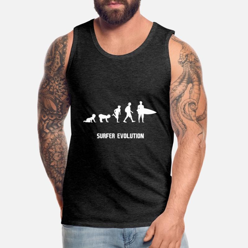 Surfer evolution evolution Männer Premium Bio Tank Top