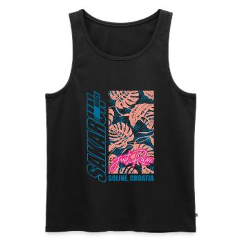 Sakarun Kroatien Strand Urlaub Meer Reisen - Männer Premium Bio Tank Top - Schwarz - Vorne - Michal (187cm)