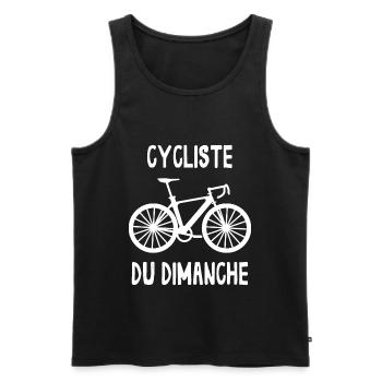 Cycliste du dimanche - Débardeur bio Premium Homme - noir - Devant - AI Model Male 178 light (178cm)