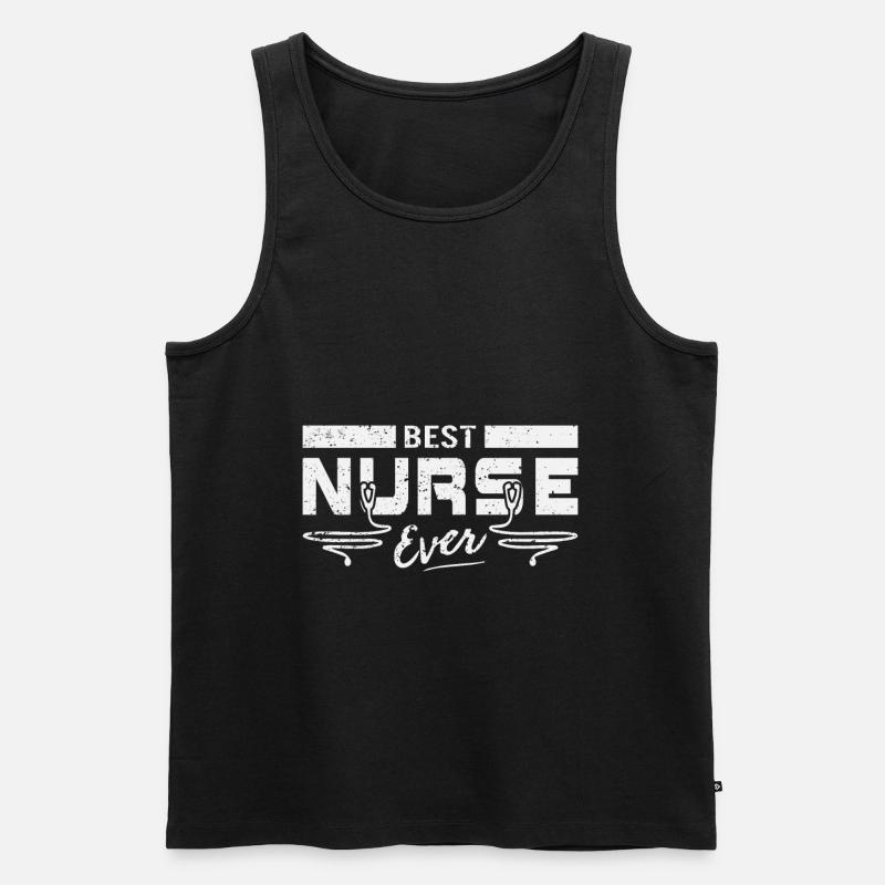 Beste Krankenschwester / Beste Krankenschwester - Männer Premium Bio Tank Top - Schwarz