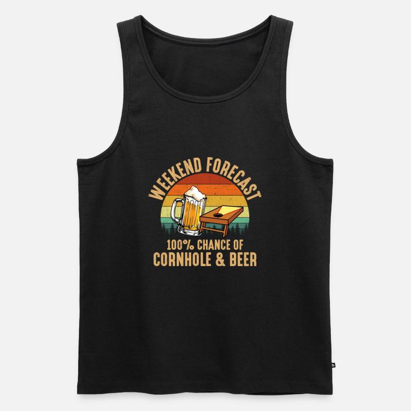 Prognose Cornhole and Beer cornhole - Männer Premium Bio Tank Top - Schwarz