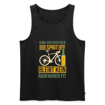 Fahrrad Radtour Radfahrer Frühling Sommer Alkohol - Männer Premium Bio Tank Top - Schwarz - Vorne - Michal (187cm)
