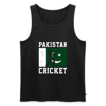 Pakistan Cricket, cricket Pakistani pakistan - Men's Premium Organic Tank Top - black - Front - AI Model Male 178 light (178cm)