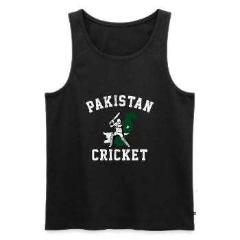 Pakistan Cricket, cricket Pakistani pakistan - Men's Premium Organic Tank Top - black - Front - AI Model Male 178 light (178cm)