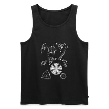 diatoms, algae diatom - Men's Premium Organic Tank Top - black - Front - AI Model Male 178 light (178cm)