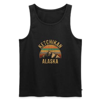 Ketchikan alaska, alaska - Men's Premium Organic Tank Top - black - Front - Michal (187cm)
