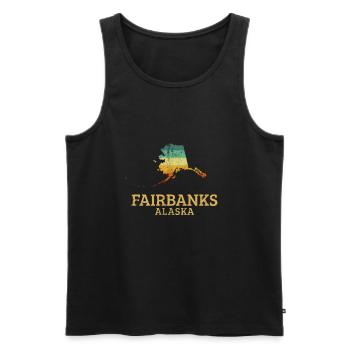 Fairbanks alaska, alaska - Men's Premium Organic Tank Top - black - Front - Michal (187cm)