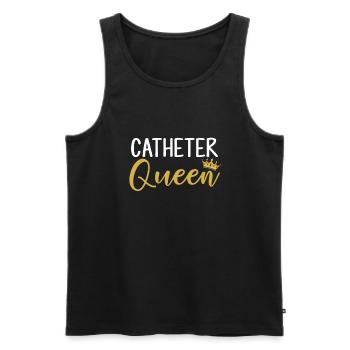 Catheter Queen, Nurse Dialysis Urology - Men's Premium Organic Tank Top - black - Front - AI Model Male 178 light (178cm)