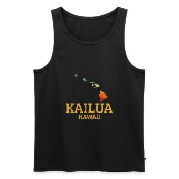 Kailua hawaiian, hawaii - Men's Premium Organic Tank Top - black - Front - Michal (187cm)