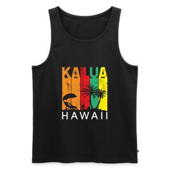 Kailua hawaiian, hawaii - Men's Premium Organic Tank Top - black - Front - Michal (187cm)