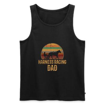 Harness racing dad, Harness racing - Men's Premium Organic Tank Top - black - Front - Michal (187cm)