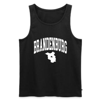 Brandenburg - Männer Premium Bio Tank Top - Schwarz - Vorne - Michal (187cm)