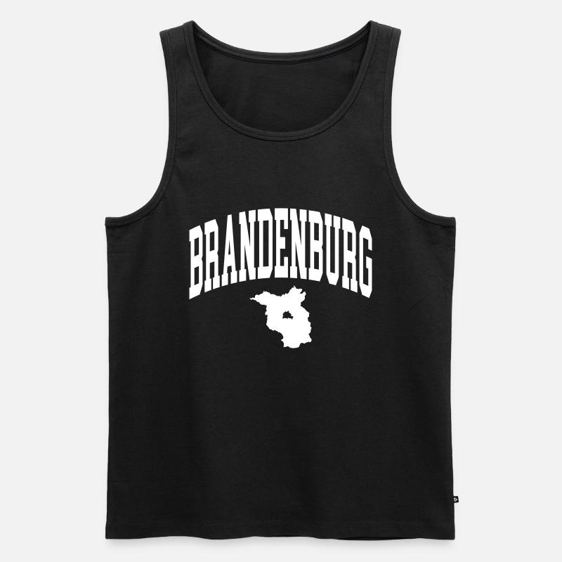 Brandenburg - Männer Premium Bio Tank Top - Schwarz