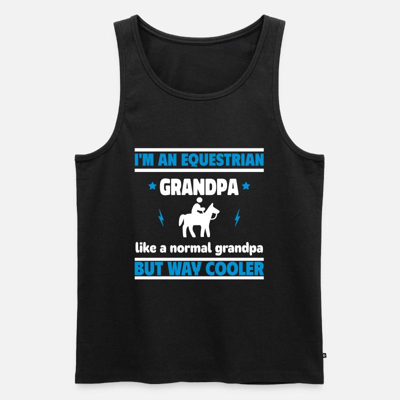 Ich bin ein Reiter-Opa - Männer Premium Bio Tank Top - Schwarz