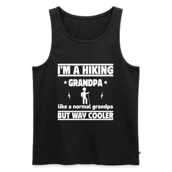Ich bin ein Wander-Opa wie ein normaler Opa, nur c - Männer Premium Bio Tank Top - Schwarz - Vorne - Michal (187cm)