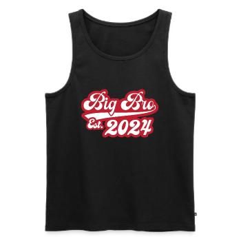 Big Bro Est 2024 - Men's Premium Organic Tank Top - black - Front - Michal (187cm)
