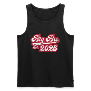 Big Bro Est 2025 - Men's Premium Organic Tank Top - black - Front - Michal (187cm)