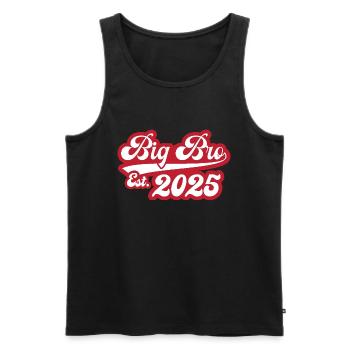 Big Bro Est 2025 - Men's Premium Organic Tank Top - black - Front - Michal (187cm)