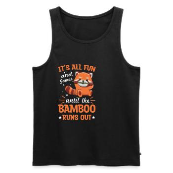 Red Panda Zitat für einen Red Panda Zoowärter - Männer Premium Bio Tank Top - Schwarz - Vorne - AI Model Male 178 light (178cm)