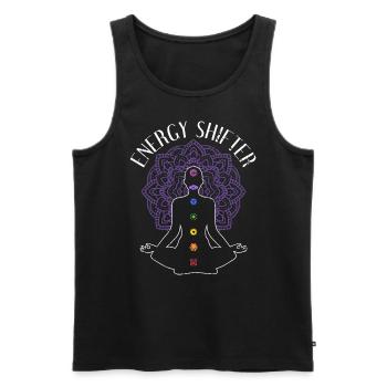 Spiritueller Heiler Chakra Reiki - Männer Premium Bio Tank Top - Schwarz - Vorne - Michal (187cm)