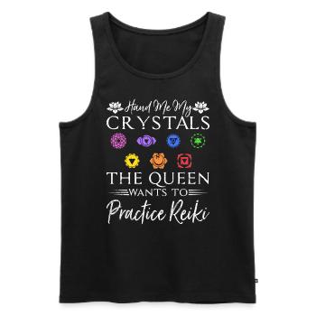 Reiki Meister Heilung Kristalle Chakra Reiki - Männer Premium Bio Tank Top - Schwarz - Vorne - Michal (187cm)