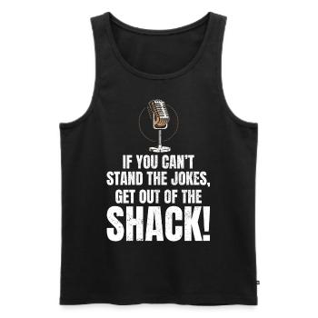Amateurfunker Humor Witze - Männer Premium Bio Tank Top - Schwarz - Vorne - Michal (187cm)