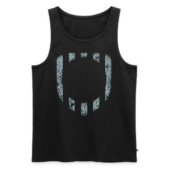 Forme de crête de cadre - fond Vintage avec trou - Débardeur bio Premium Homme - noir - Devant - Michal (187cm)