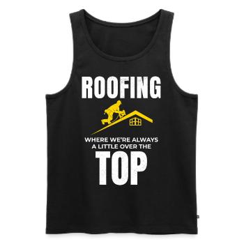 Roofer Roofing Roof Repair Mechanic Contractor - Men's Premium Organic Tank Top - black - Front - Michal (187cm)