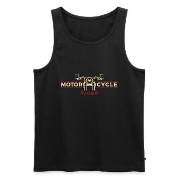 motorcycle rider biker gift - Men's Premium Organic Tank Top - black - Front - Michal (187cm)