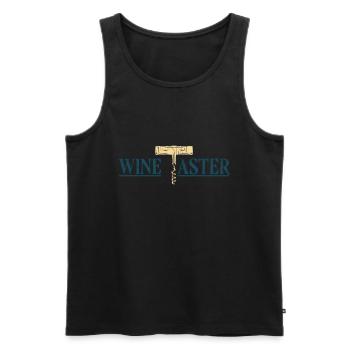 Wein - Männer Premium Bio Tank Top - Schwarz - Vorne - Michal (187cm)