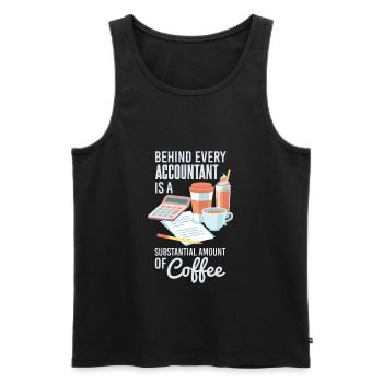 Funny Accountant Coffee - Men's Premium Organic Tank Top - black - Front - AI Model Male 178 light (178cm)