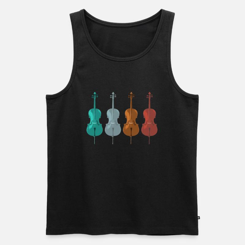 cello - Männer Premium Bio Tank Top - Schwarz