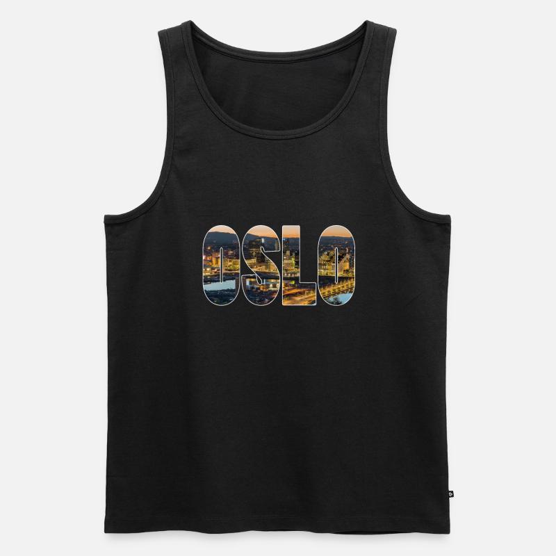 oslo - Männer Premium Bio Tank Top - Schwarz